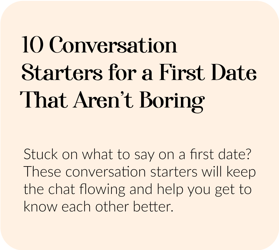 Cover image for &ldquo;10 Conversation Starters for a First Date That Aren&rsquo;t Boring&rdquo;